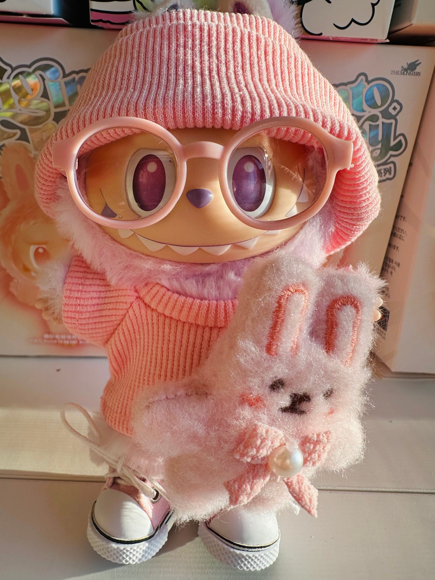 Pink Outfit Set for Labubu Doll