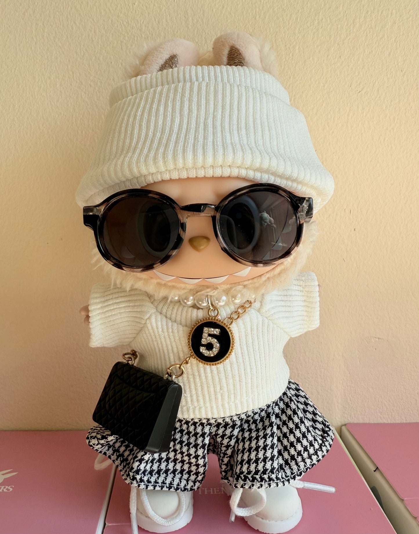 Stylish Houndstooth Doll Outfit
