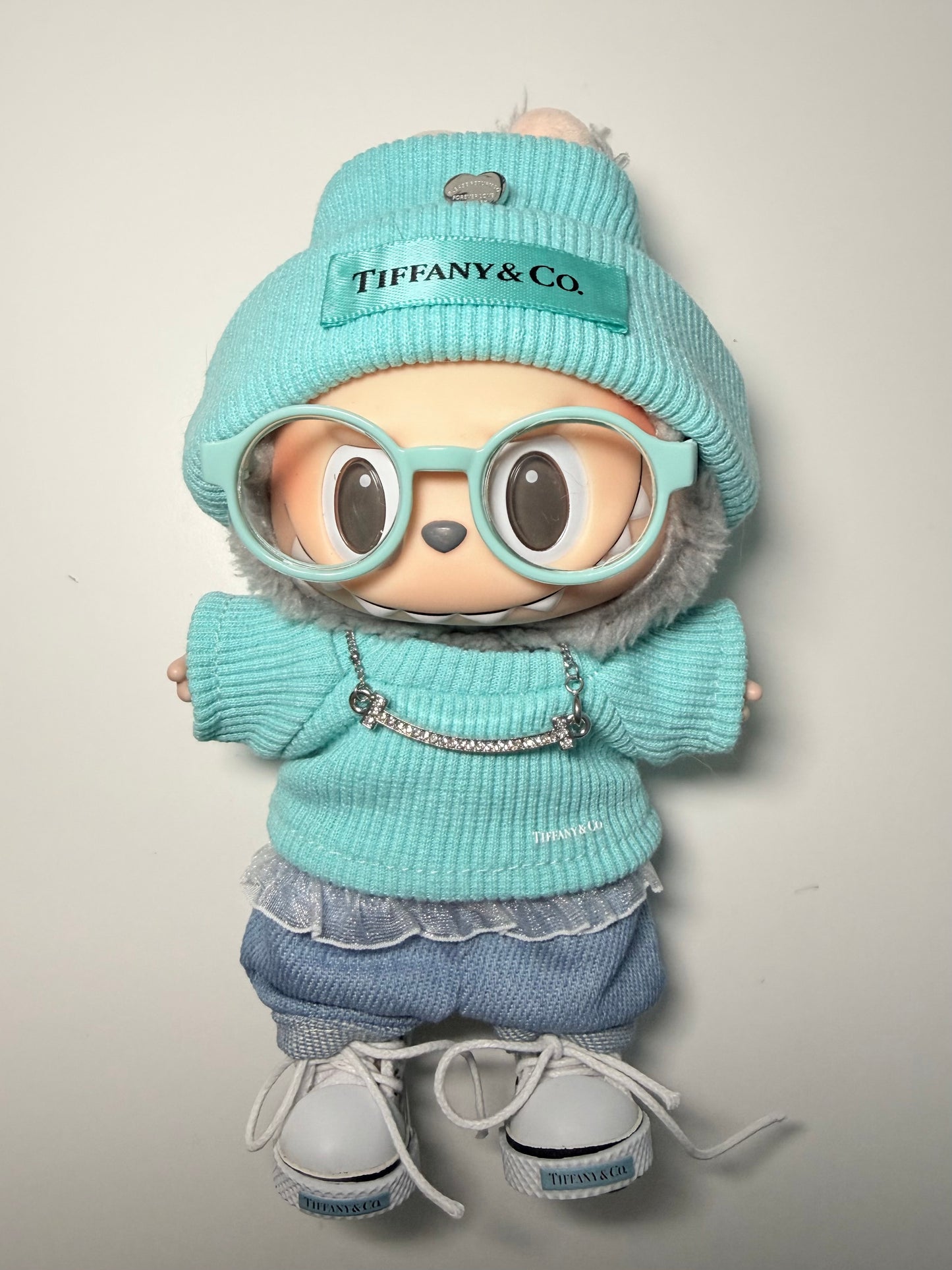 Tiffany Blue Casual Chic Set - Outfit for Labubu - Labubu Clothes