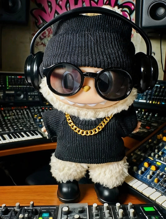 Midnight Flow — Underground Gold Chain Gangster Labubu Outfit