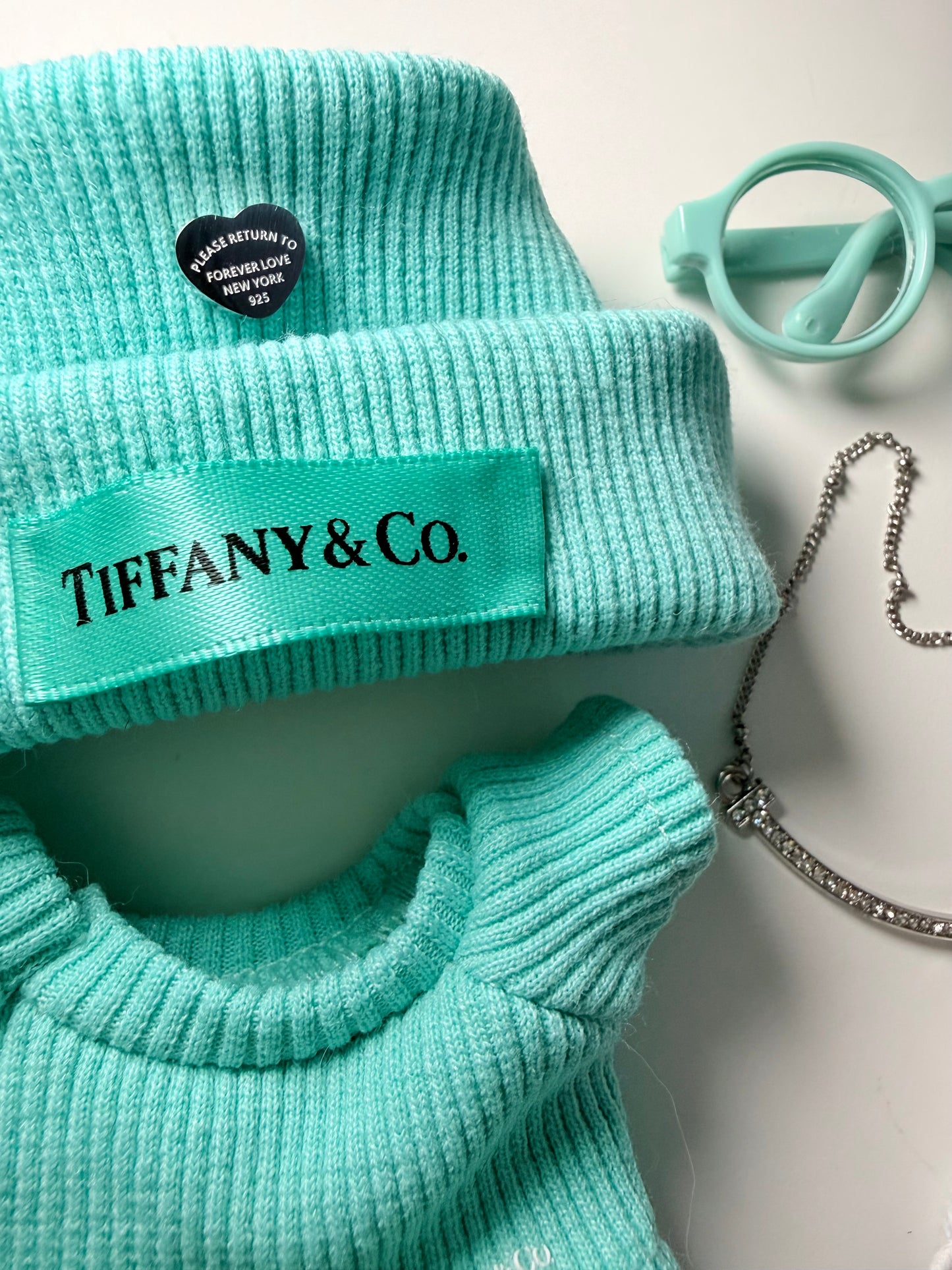 Tiffany Blue Casual Chic Set - Outfit for Labubu - Labubu Clothes