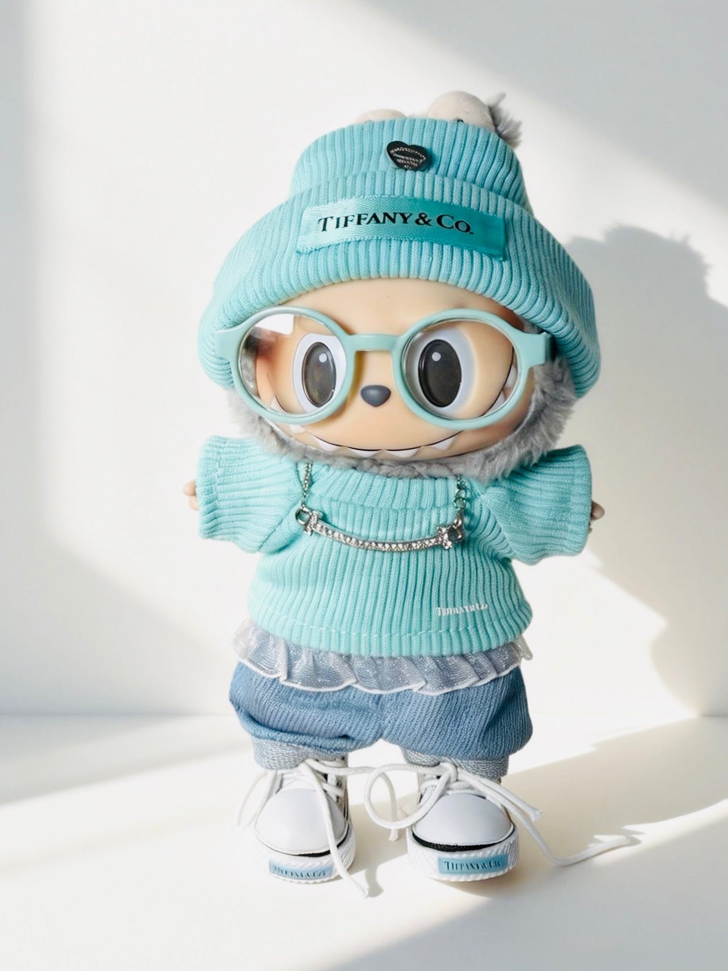 Tiffany Blue Casual Chic Set - Outfit for Labubu - Labubu Clothes