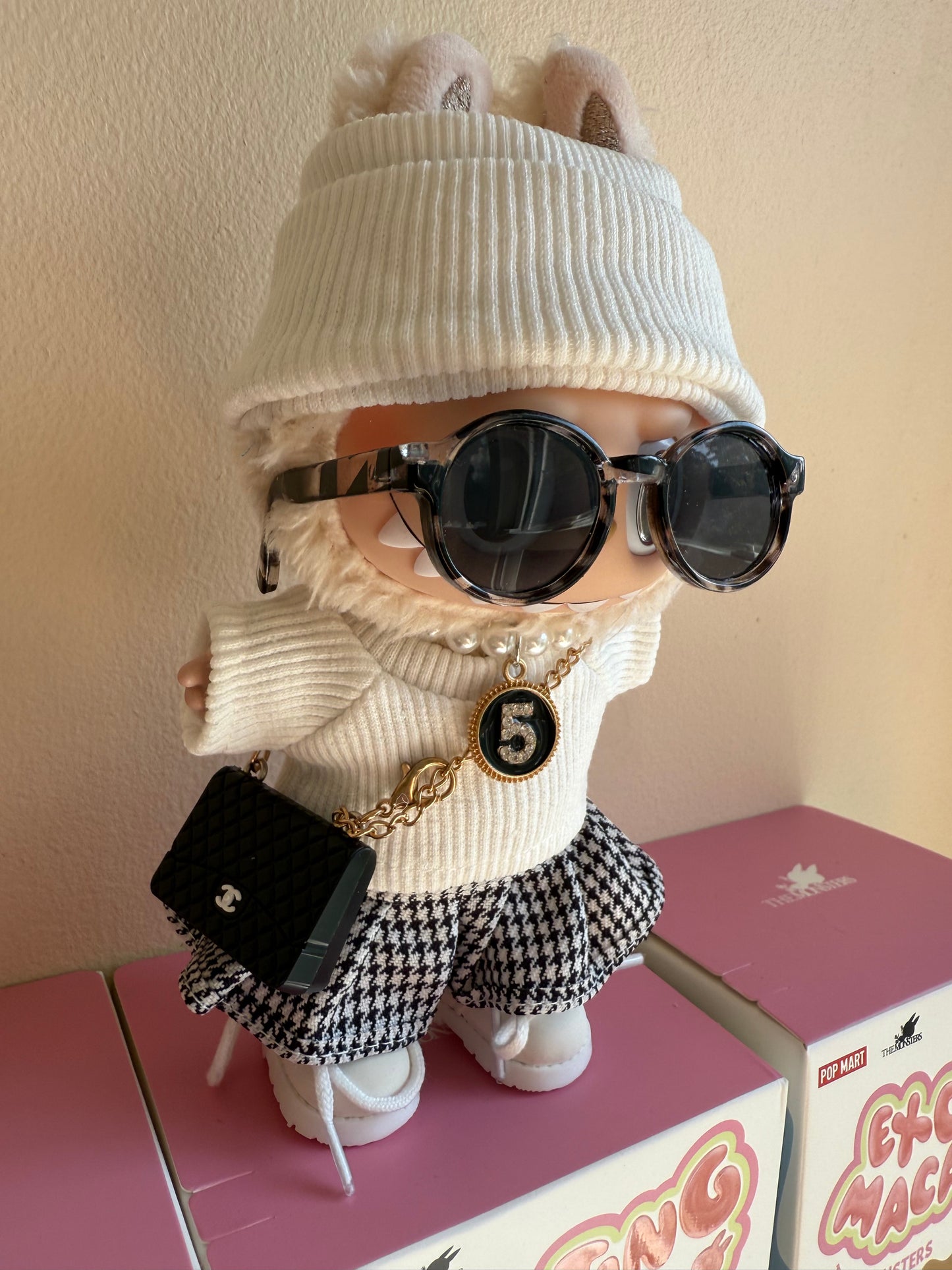 Stylish Houndstooth Doll Outfit