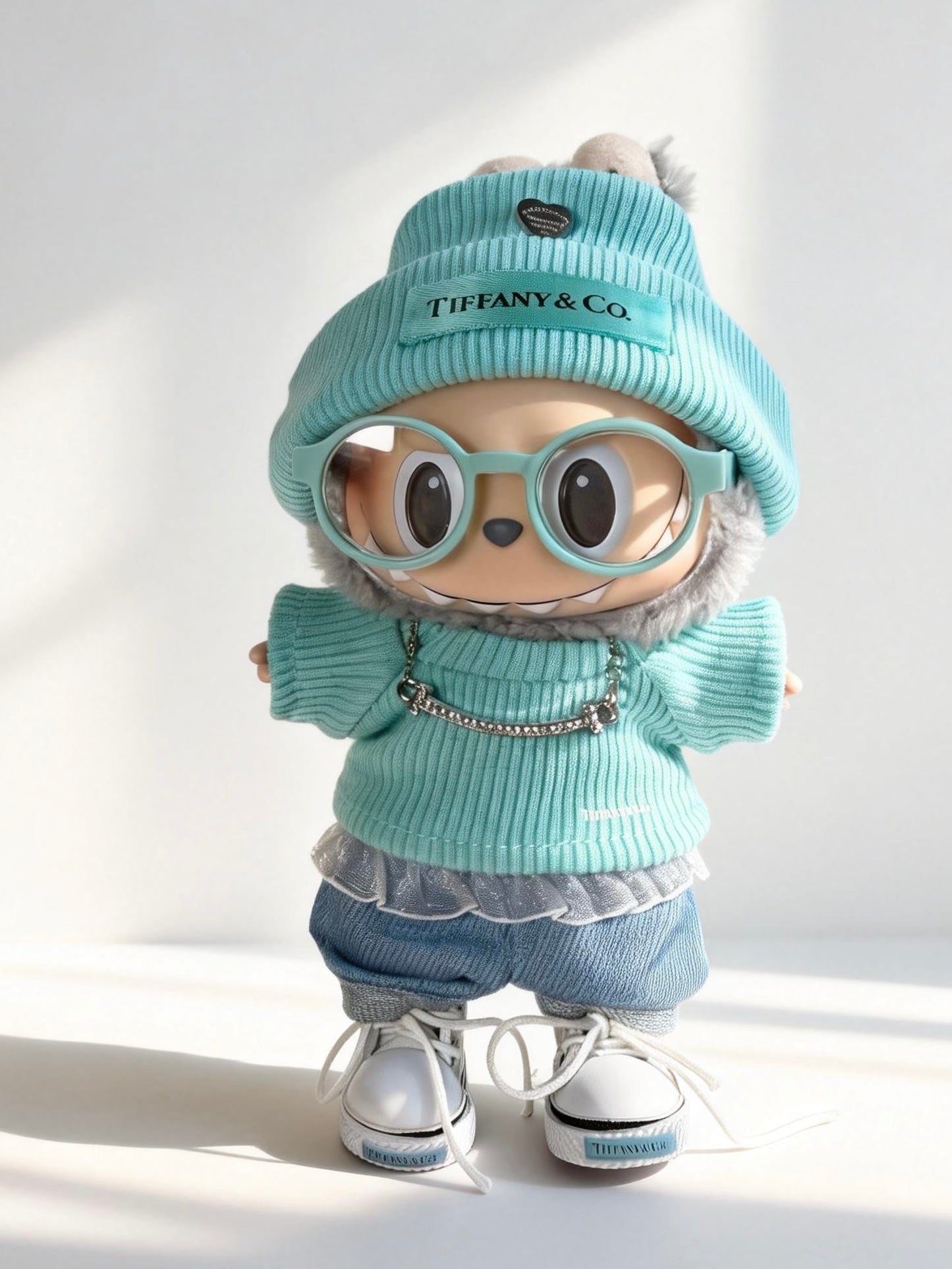 Tiffany Blue Casual Chic Set - Outfit for Labubu - Labubu Clothes
