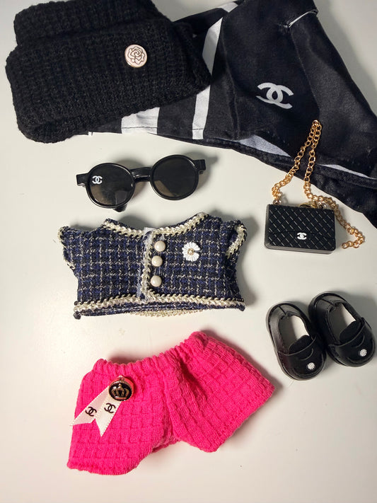 Black & Pink Street Icon - - Outfit for Labubu - Labubu Clothes