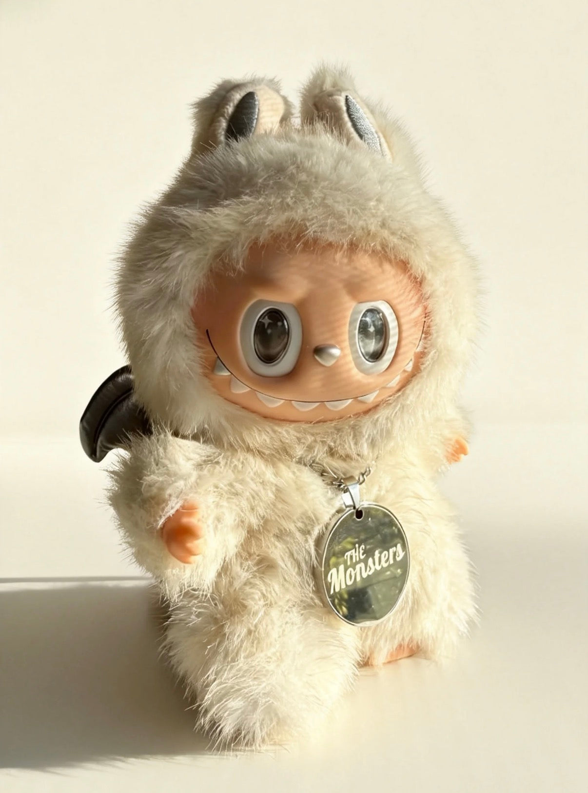 Fuzzy Labubu Custom Doll – 17cm "Little Angel" Handmade OOAK Art Toy