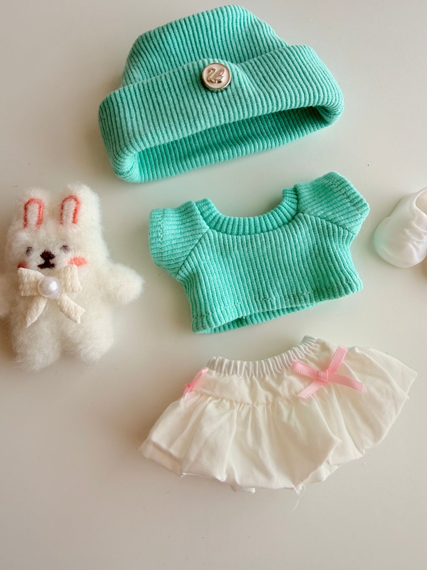 Mint Cream Bunny Set