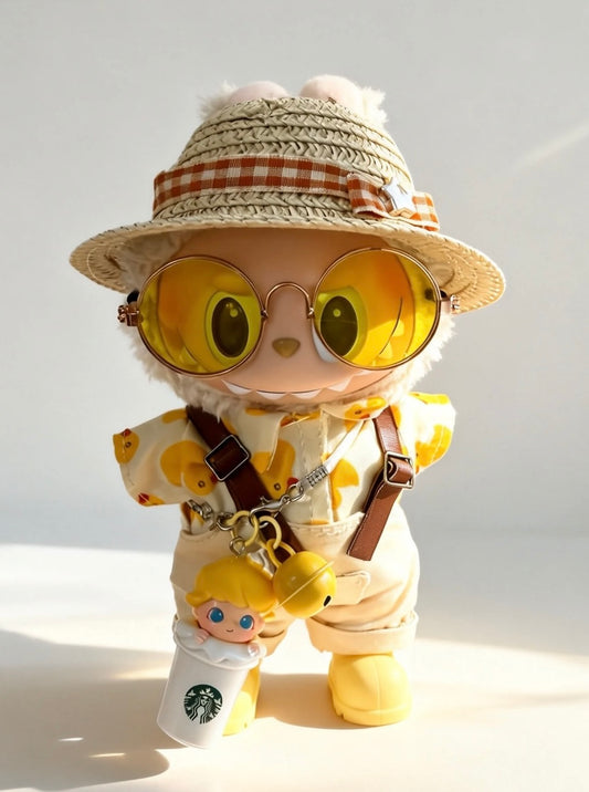 Little Duckling Summer Vacation Labubu Clothes Set |