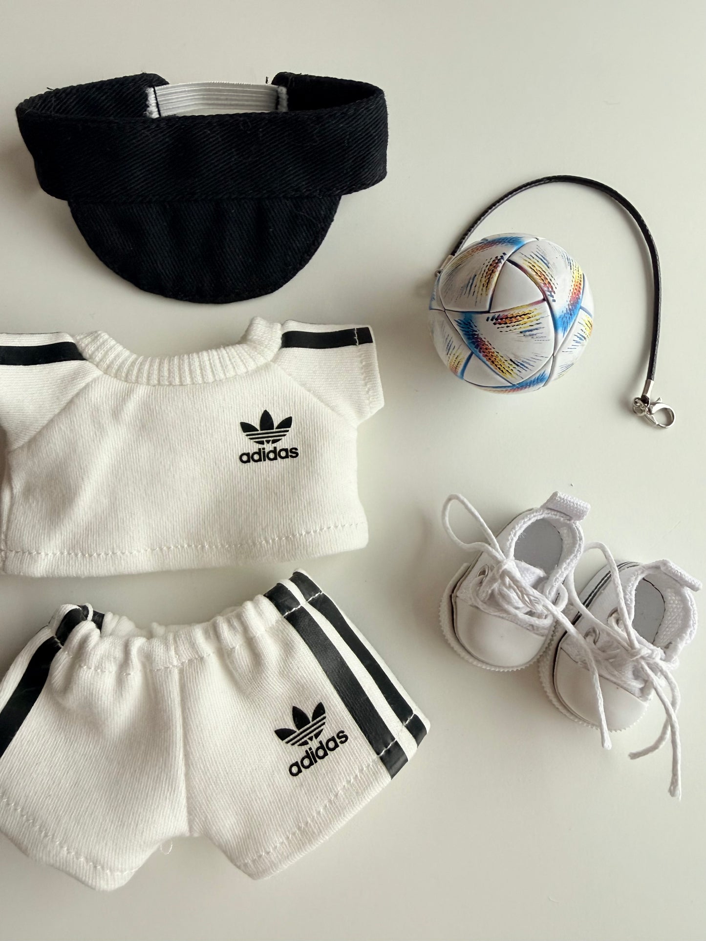 Football Kit Labubu Outfit with Soccer Ball Accessory