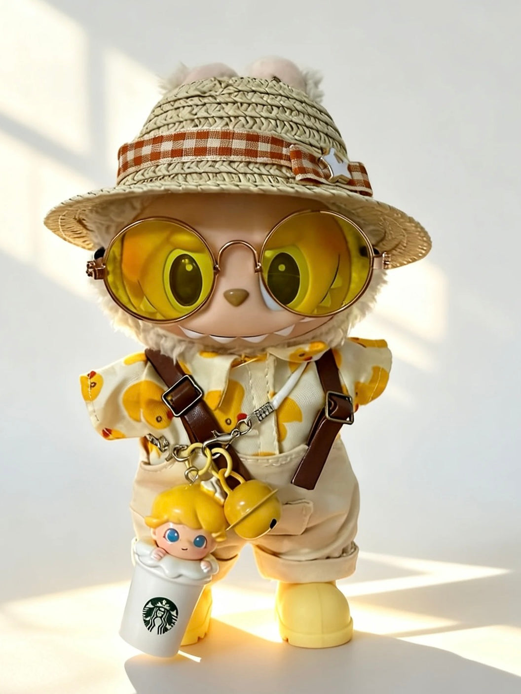 Little Duckling Summer Vacation Labubu Clothes Set |