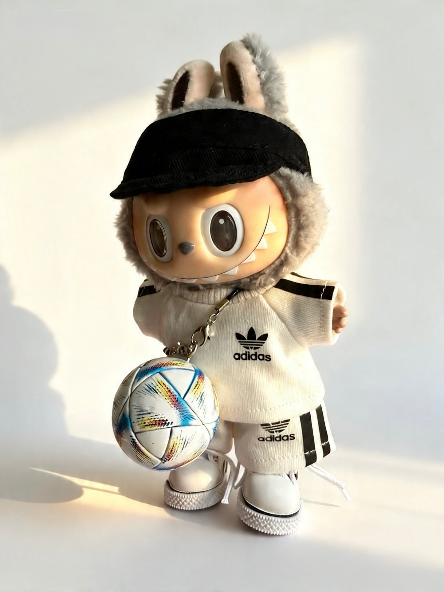 Football Kit Labubu Outfit with Soccer Ball Accessory