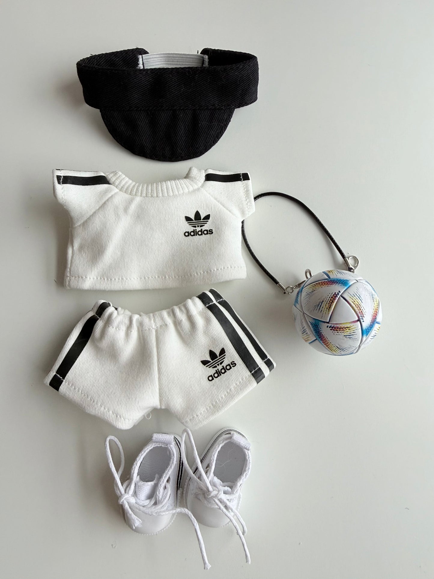 Football Kit Labubu Outfit with Soccer Ball Accessory