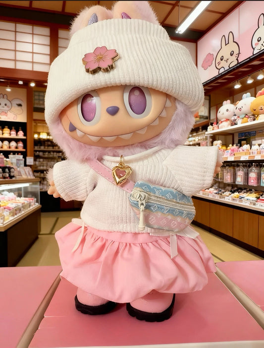 Kawaii Shop Sakura Outing Outfit - Outfit for Labubu - Labubu Clothes